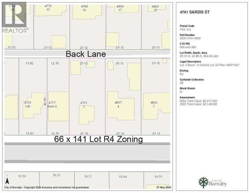 4791 SARDIS STREET, Burnaby