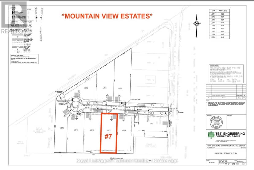Lot #7 Mountain View Dr., Thunder Bay